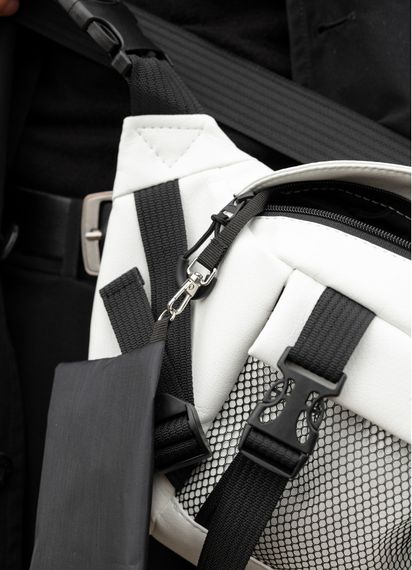 Большая мужская сумка бананка Sambag DynamicDart белая 38 × 21 × 7 см (80411008m) | Зображення 3