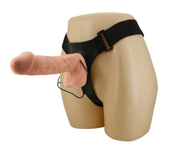 Страпон з великим фалоімітатором (довжина 26 см, діаметр 5,5 см) та вібрацією Ultra Passionate Harness - Strap On RealDeal 10.2", | Зображення 5