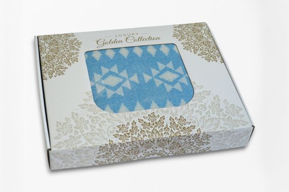 Муслінове покривало Kayra 210x250 см MP2, Блакитне | Зображення 9