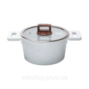 Кастрюля MGC алюминиевая с антипригарным покрытием 3 л белая HP-4-440