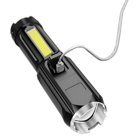 Мощный ручной фонарь светильник аккумуляторный 81022 ХРЕ + COB, ЗУ mirco USB, встроенный аккумулятор, зум