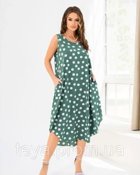 Платье для женщин цвет зеленый размер XL FI_008045