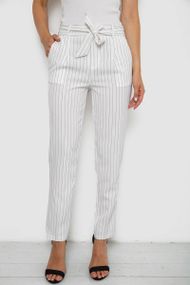 Штаны женские в полоску, цвет молочный, 238RP85