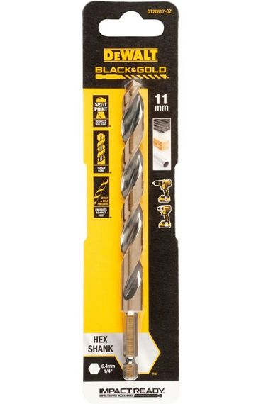 Свердло по металу DeWalt IMPACT Black & Gold 11 мм (DT20617) | Зображення 1