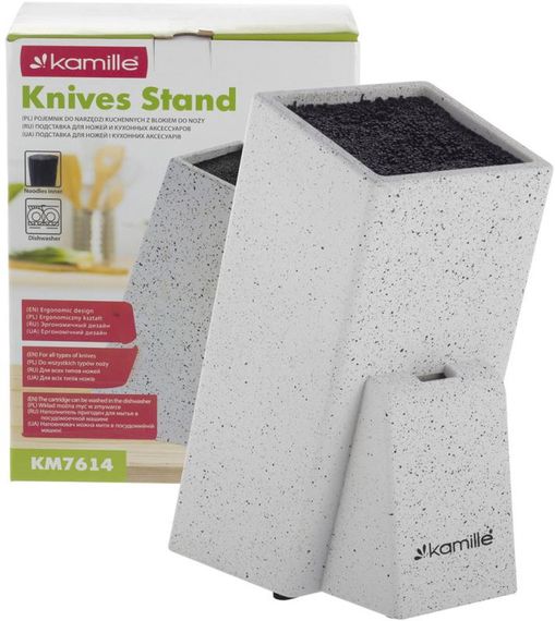 Подставка-колода для ножей Brash Stand 26см белый гранит с наполнителем | Зображення 6