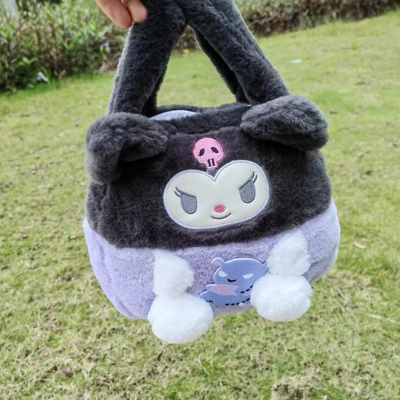 М'яка сумка Куромі для дівчинки через плече, плюшева сумочка Kuromi, дитяча сумочка Куромі | Зображення 8