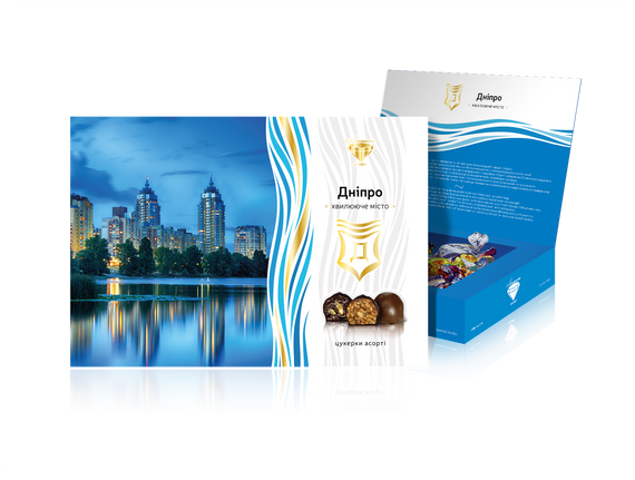 Набір цукерок Дніпро АМЕТИСТ ПЛЮС художня коробка (213665)