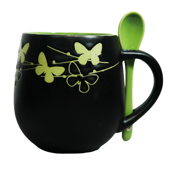 Чашка Краски ночи с ложкой VT-C-259450 Vittora 450мл | Зображення 4