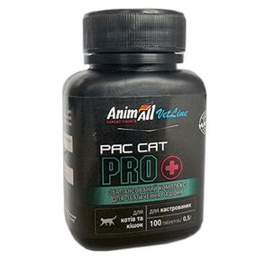 Витамины для здоровья мочеполовой системы у котов AnimAll VetLine Pac Cat Pro, 100 табл