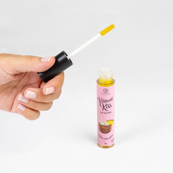 Блеск для губ с эффектом вибрации - Secret Play Pina Colada Lip Gloss Vibrant Kiss sexstyle | Зображення 3