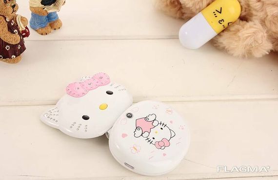 Детский Мини Мобильный Телефон Hello Kitty (Белый) | Зображення 3