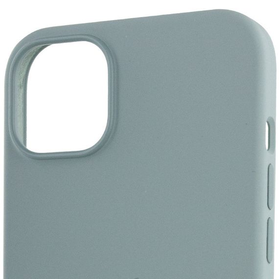 Чехол Silicone case (AAA) full with Magsafe для Apple iPhone 14 (6.1") Бирюзовый / Succulent | Зображення 4
