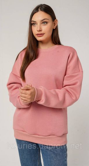 Жіночий світшот Oversize — теплий осінь/зима, жіноча тепла толстовка-світшот oversize Темно-рожевий, S