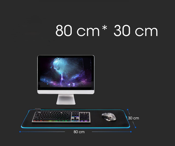 Игровая поверхность Razer RGB с подсветкой  300x800x3mm Space 6 для геймеров (sv1872sp6) | Зображення 1