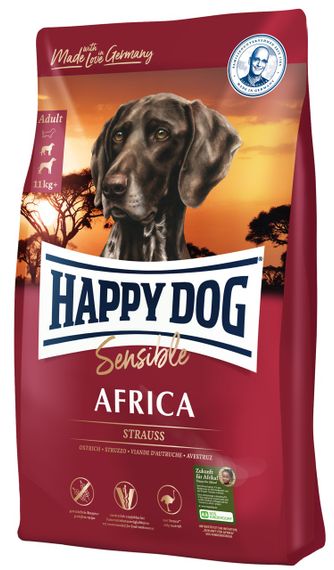 Сухий корм для собак з м'ясом страуса Happy Dog Sensible Africa, 4 кг