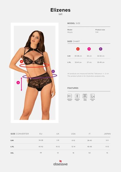Комплект Obsessive Elizenes S/M | Зображення 6