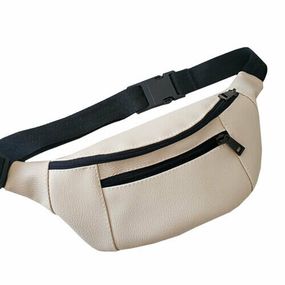 Сумка на пояс BUMBAG з екошкіри молочна (EBB2_SBR)