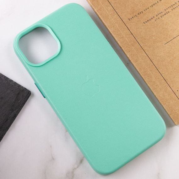 Шкіряний чохол Leather Case (AA Plus) with MagSafe для Apple iPhone 12 Pro Max (6.7") Ice | Зображення 6