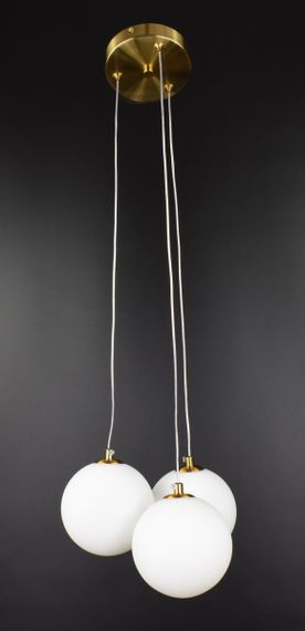 Люстра підвісна на 3 лампочки 26335 Бронза 20-100х23х23 см.