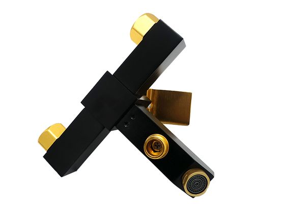 Змішувач для ванни короткий гусак MILLZ чорний-золото MRS-AL-F1(Black&Gold) 1/10 | Зображення 2