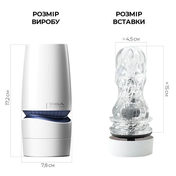 Мастурбатор Tenga - Aero Masturbator Cobalt, інноваційна технологія всмоктування | Зображення 1