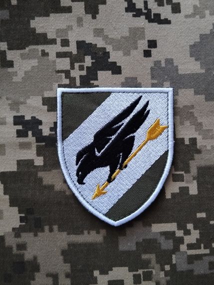 Шеврон 114 бригада (вышитый на оливе)