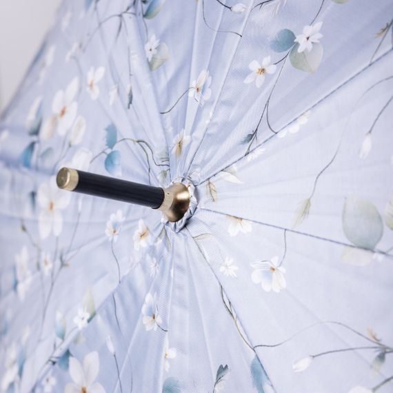 Класична парасолька-тростина напівавтомат з поліестеру 7 спиць діаметр 99 см Блакитна HP-23-7BL | Зображення 7