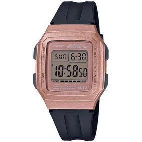 Стильні чоловічі годинники наручні електронні рожеві оригінал Casio Collection F-201WAM-5AVEF