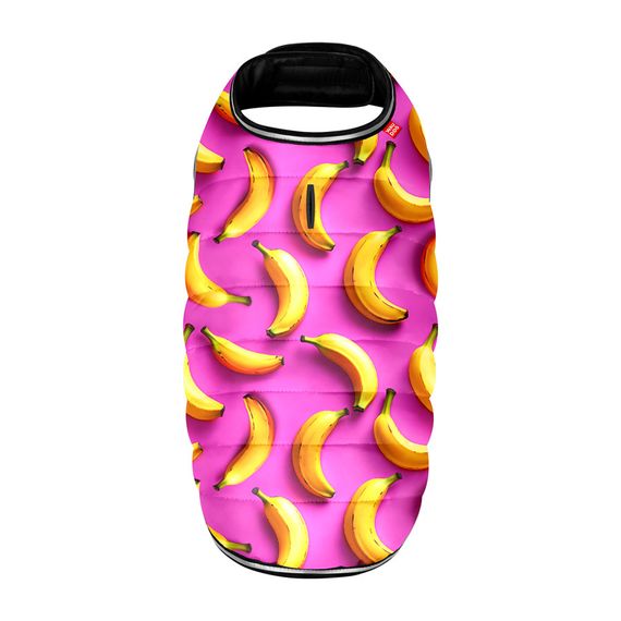 Курточка-накидка для собак WAUDOG Clothes, малюнок "Банани на рожевому", XL, А 47 см, B 68-80 см, С 42-52 см | Зображення 2