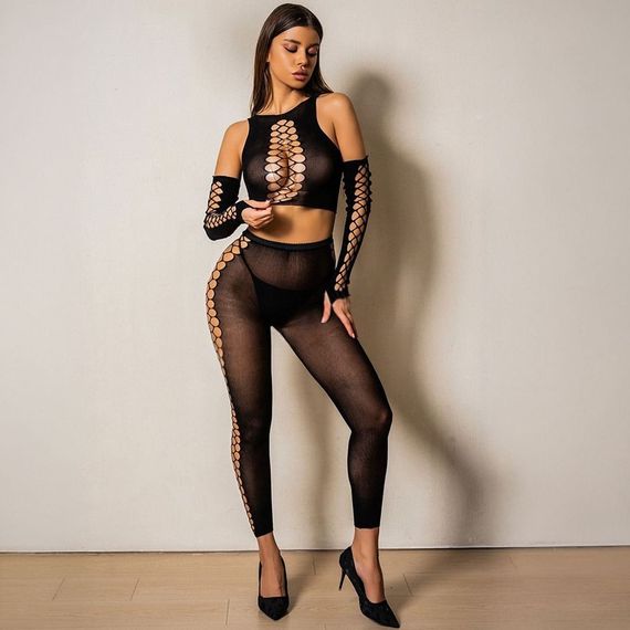 Еротичний комплект Babydoll 44 Чорний H435 | Зображення 4