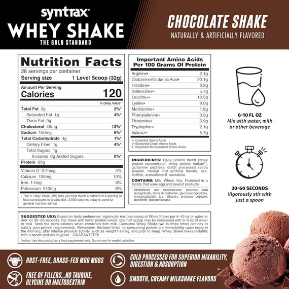 Протеин Syntrax Whey Shake 908 g (Chocolate Shake) | Зображення 1
