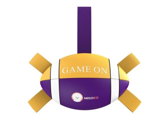 Іграшка для собак Misoko&Co Rugby Ball, 41 см, фіолетовий