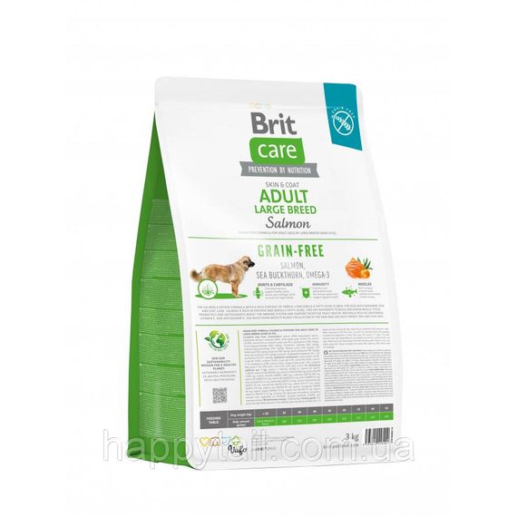 Беззерновой корм Brit Care Grain-free Adult Large Breed для собак крупных пород, лосось, 3 кг | Зображення 2