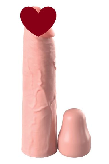 Насадка на пеніс Pipedream Fantasy X-tensions Elite бежева, 18 см Sex Aura