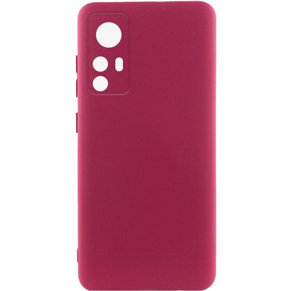 Чохол TPU GETMAN Liquid Silk Full Camera для Xiaomi 12T / 12T Pro Бордовий / Marsala