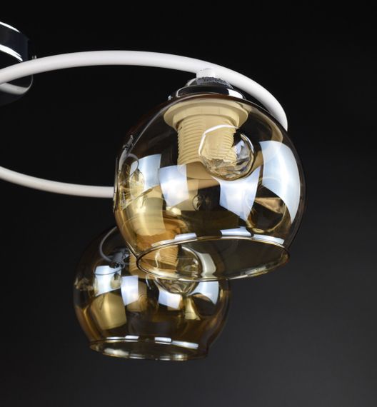 Люстра стельова на 4 лампочки 26181 Білий 20х36х47 см. | Зображення 3