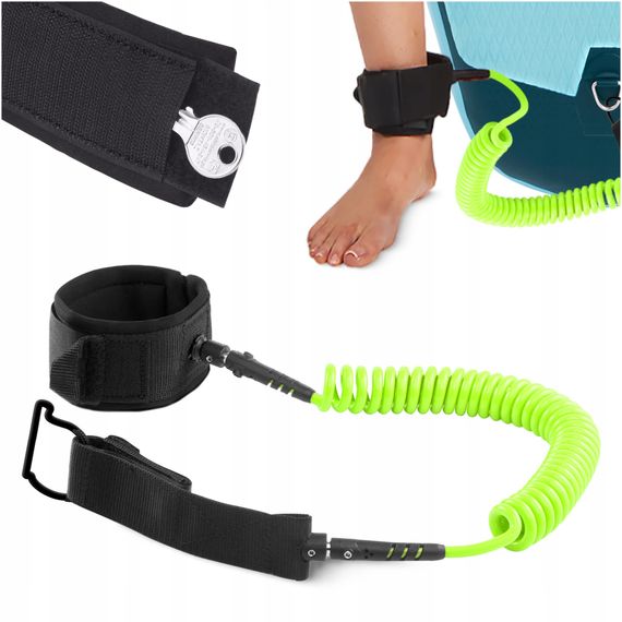 Ліш страхувальний для дошки TSUNAMI SUP-Leash Black/Green (P-5907739316479) | Зображення 5