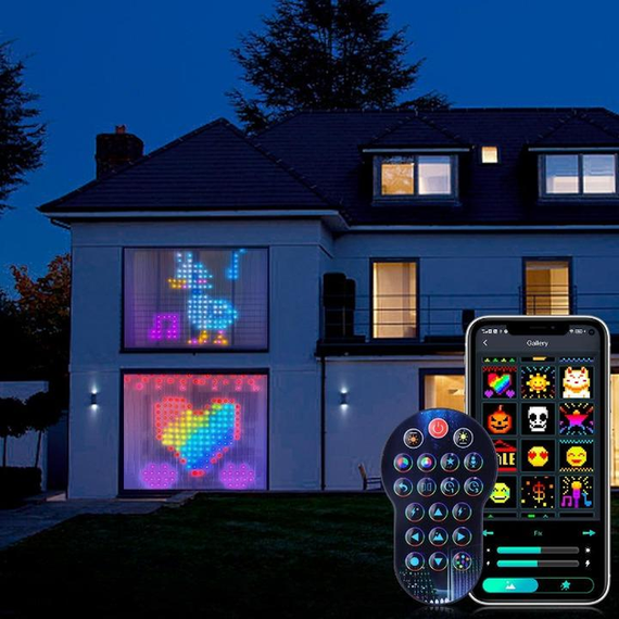 Розумна гирлянда-штора Smart-штора LED 3*2 м керування пультом та Bluetooth USB (SFK-08)