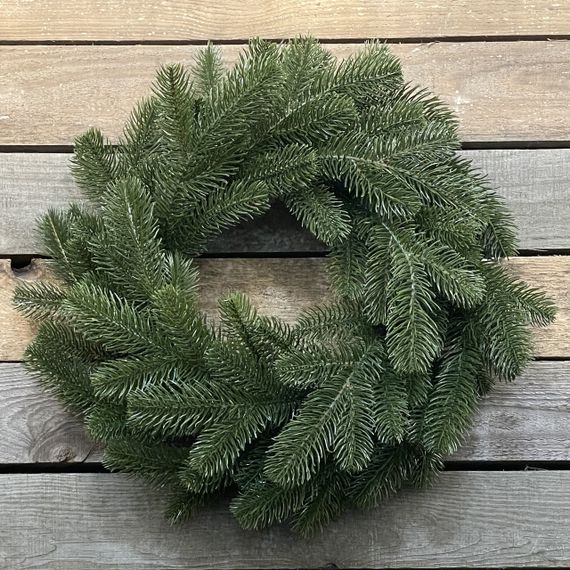 Вінок новорічний різдвяний Lux з литої хвої d-40 см зелений