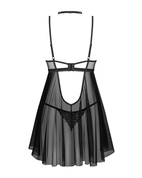 Сорочка бебідол Obsessive Donarella babydoll Чорний M/L | Зображення 4
