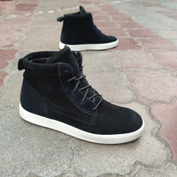 Чорні черевики із синіми вставками 41 розмір | Зображення 3