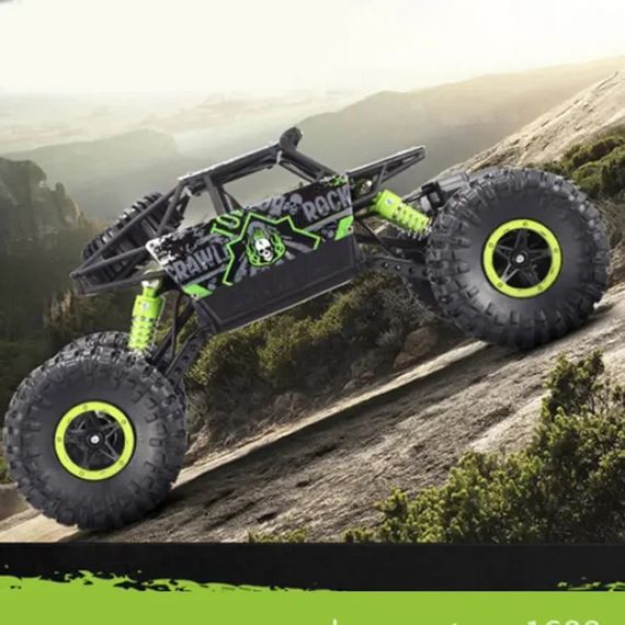 Машинка на радиоуправлении джип-вездеход Climbing  на амортизаторах полноприводная с протекторами и большими