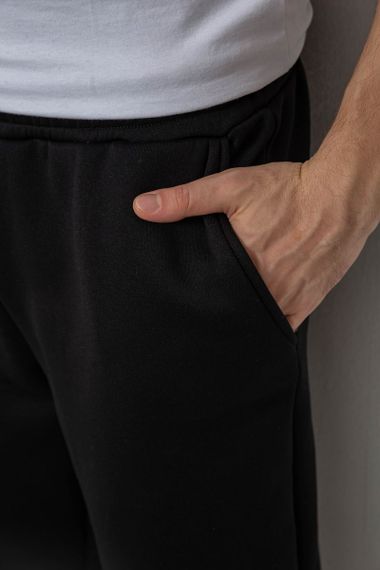 Спортивные штаны мужские на флисе, цвет черный, 238R58641 | Зображення 4