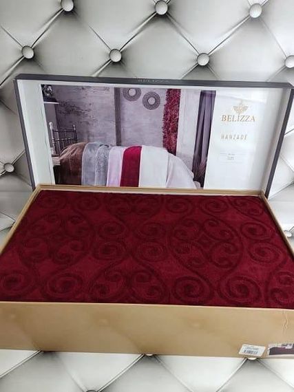 Простынь Belizza Hanzade bordo 200х220см Велюр