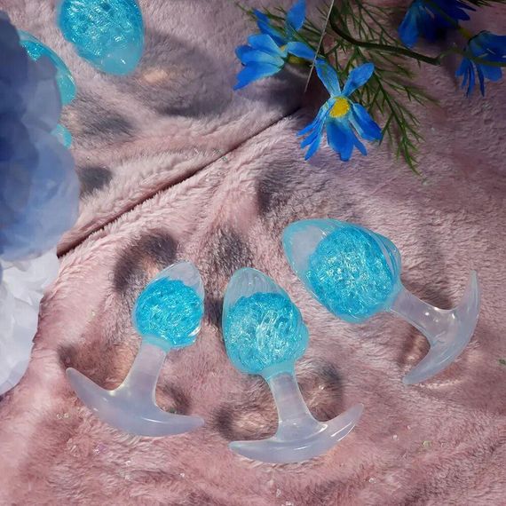 Анальная пробка Liebe Seele Icecream-shaped Crystal Anal Plug - Blue Medium Sex Aura | Зображення 4