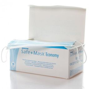 Процедурные маски с петлями для ушей SAFE+MASK Economy (розовый, зеленый, голубой, лавандовый, желтый)