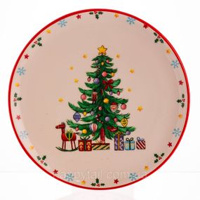 Новогодняя тарелка из фарфора Ø21.5 (см) CR-1-2