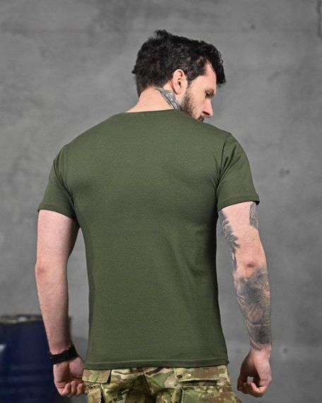 Хлопкова мілітарі футболка зсу олива ДЛ6348 | Зображення 3