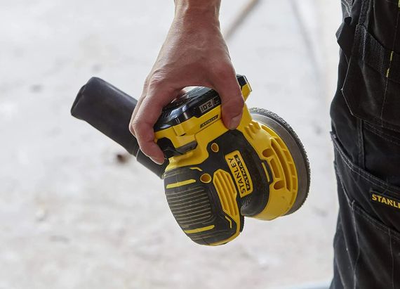 Шліфмашина ексцентрикова акумуляторна безщіткова Stanley FATMAX без АКБ та ЗП SFMCW220B | Зображення 1