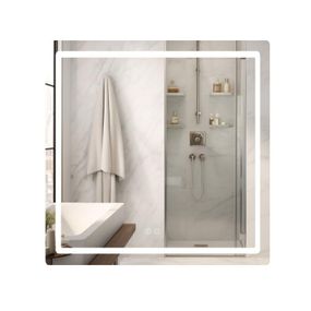 Дзеркало Qtap Mideya (MI2) 700х800 з LED-підсвіткою Touch, з антизапотіванням, димером, регумацію QT2078DCF7080